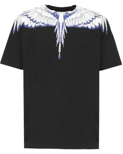Marcelo Burlon Schwarzes icon wings print t-shirt