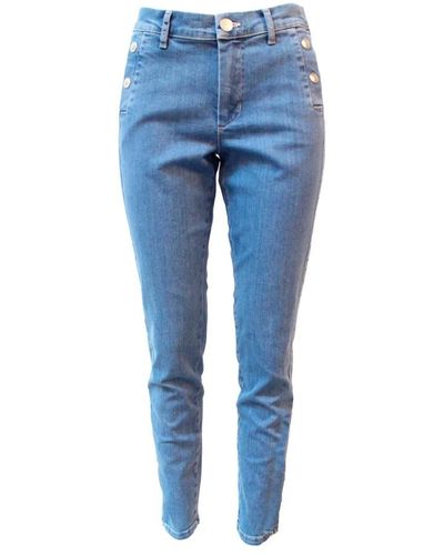 2-Biz Helle Slim-fit Jeans für Frauen - Blau