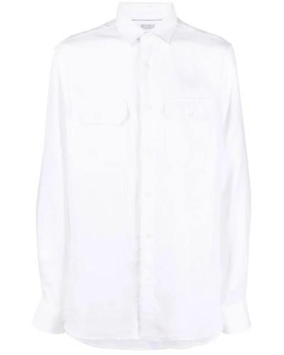 Brunello Cucinelli Weiße hemden für männer