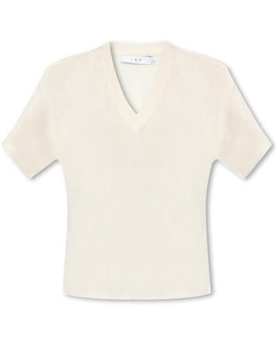 IRO Fehnno camiseta de cuello en v - Blanco