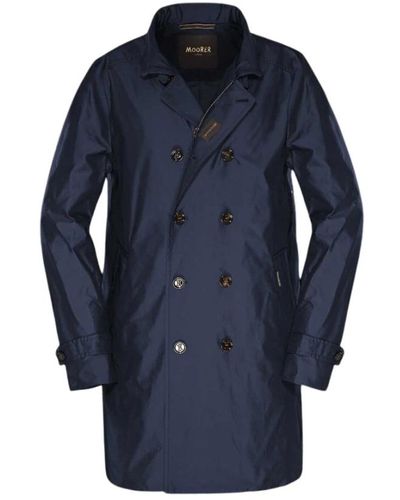 Moorer Coats,zweireihiger tel - Blau
