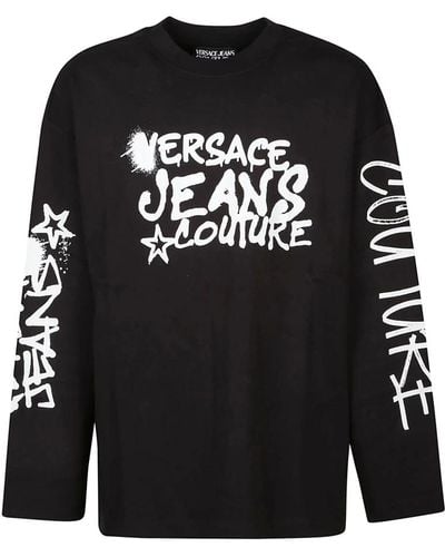 Versace Jeans Couture Long Sleeve Tops - Black