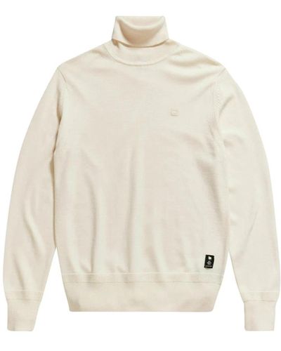G-Star RAW Premium core turtle knit sweaters - Bianco