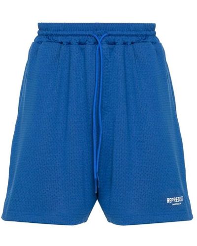 Represent Shorts in jersey scuba blu cobalto