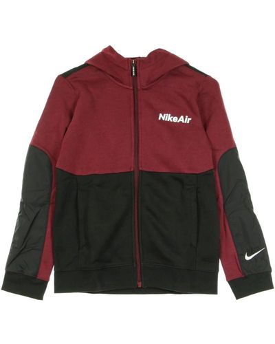Nike Dunkle rüben reißverschluss hoodie - Rot
