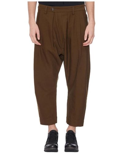 Ziggy Chen Trousers > wide trousers - Marron