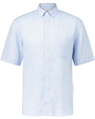 Bogner Camicia in lino a maniche corte lykos - Blu