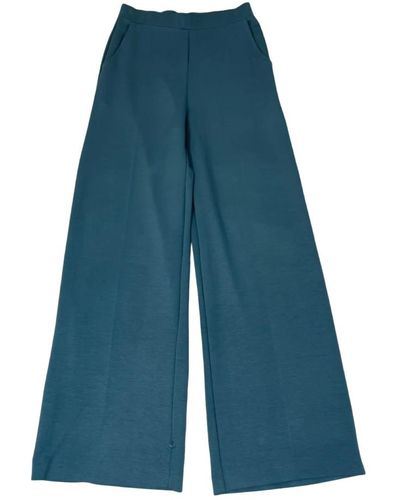 Ana Alcazar Pantaloni marlene stretch con vita alta e gamba dritta - Blu