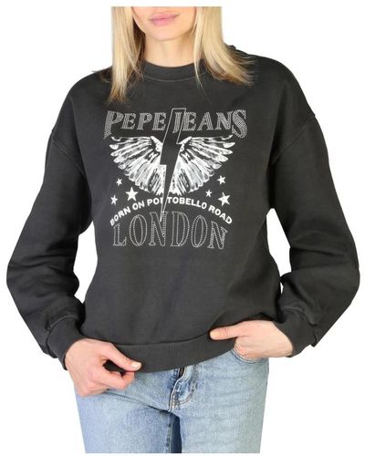 Pepe Jeans Sudadera de mujer cuello redondo - Negro