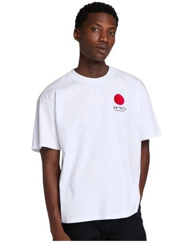 Edwin Tops > t-shirts - Blanc