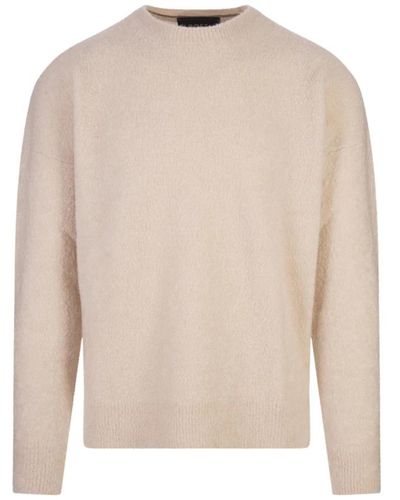 BOSS Round-Neck Knitwear - Natural