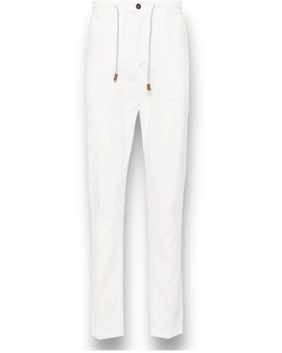 Eleventy Slim-Fit Trousers - White