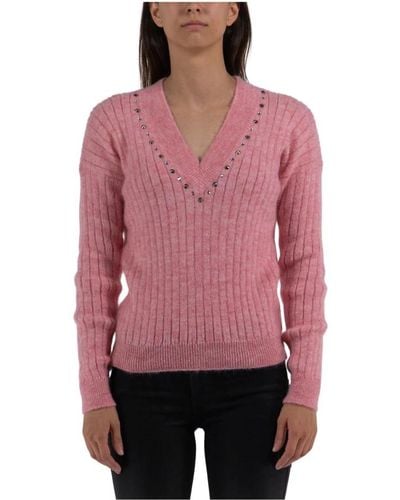 Alessandra Rich Knitwear > v-neck knitwear - Rouge