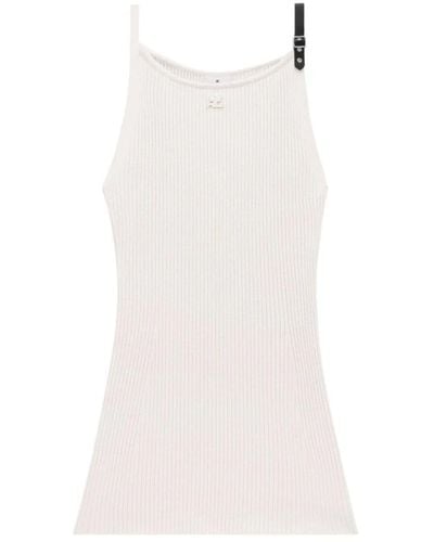 Courreges Dresses > day dresses > knitted dresses - Blanc