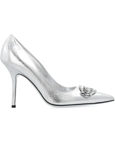 DSquared² Zapatos de tacón de aguja con logotipo - Blanco