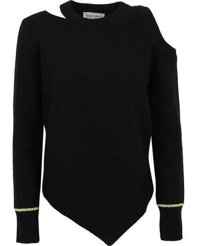 Alexander McQueen Round-Neck Knitwear - Black