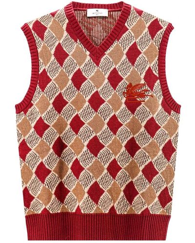 Etro Sleeveless knitwear - Rosso