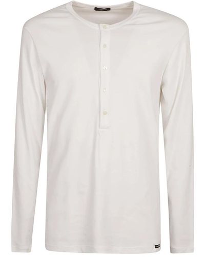 Tom Ford Long Sleeve Tops - White