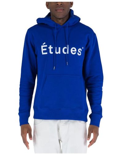 Etudes Studio Hoodie mit kordelzug und druck études - Blau