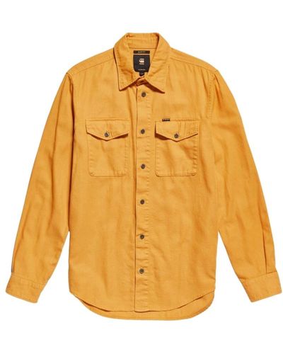G-Star RAW Camicie d20165 7647 marine slim-dull yellow gd - Giallo