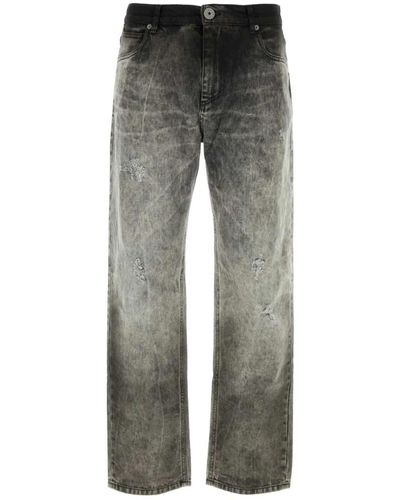 Balmain Graue denim jeans - stilvoll und trendig