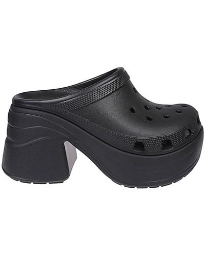 Crocs™ Sandali neri con tacchi e plateau - Nero