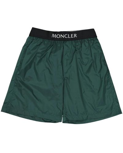 Moncler Badeanzug mit langem schnitt und logo - Grün