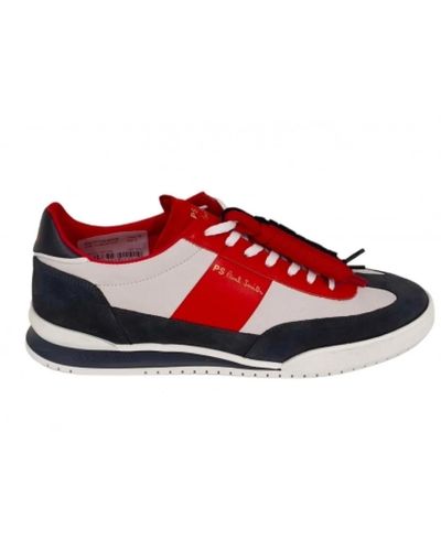 Paul Smith Uk olympische flagge leder sneakers - Rot
