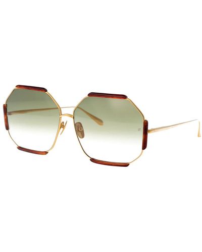 Linda Farrow Margot sonnenbrille für stilvollen sonnenschutz - Mettallic
