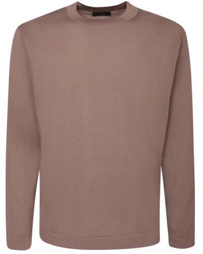 Dell'Oglio Round-Neck Knitwear - Brown