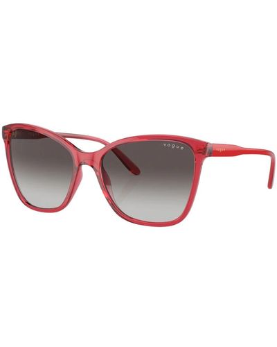 Vogue Rote oversized sonnenbrille mit verlaufsgläsern