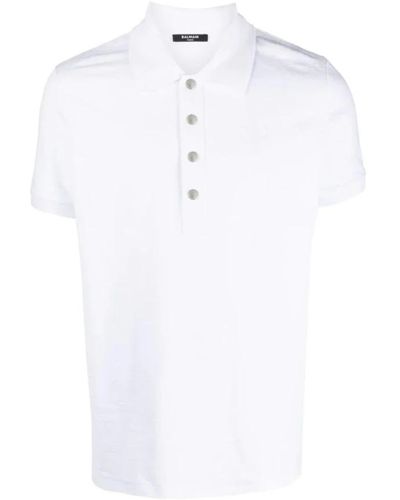 Balmain Polo Shirts - White