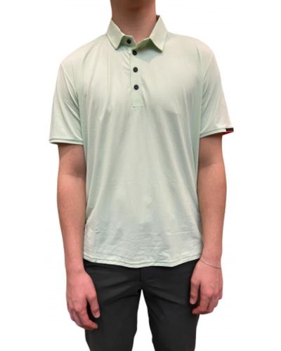 Rrd Mintgrünes polo-shirt mit orangefarbenem piping - Grau