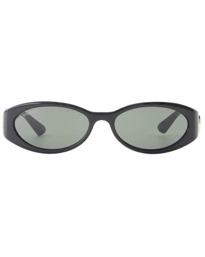 Gucci Schwarze acetat sonnenbrille - Grau
