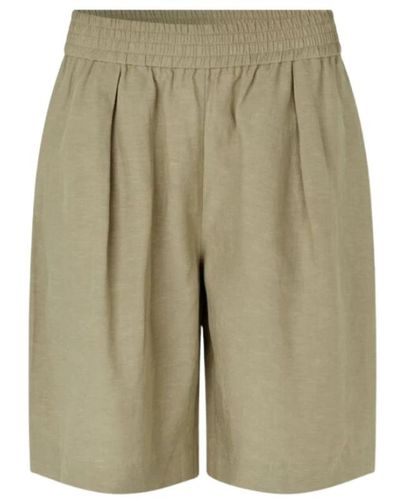 Samsøe & Samsøe Weite high-waist-shorts - Grün