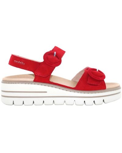 Mobils Shoes > sandals > flat sandals - Rouge