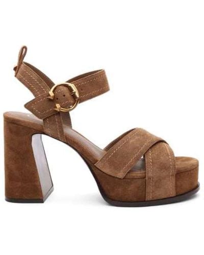 Ash High Heel Sandals - Brown