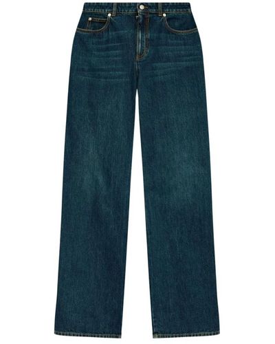 Alexander McQueen Jeans de pierna ancha denim - Azul