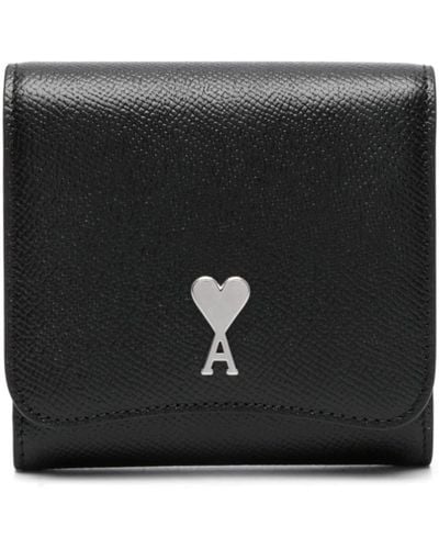 Ami Paris Kompakte brieftasche - Schwarz