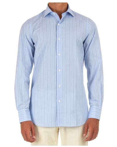 Finamore 1925 Shirts > formal shirts - Bleu