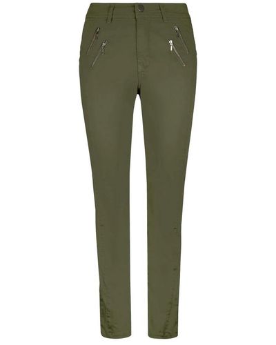2-Biz Slim-Fit Trousers - Green