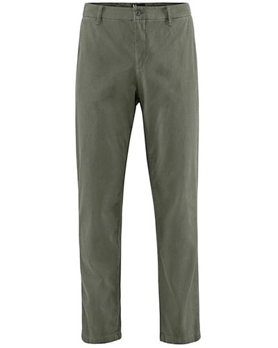Bomboogie Pantaloni chino in piquet di cotone stretch - Verde