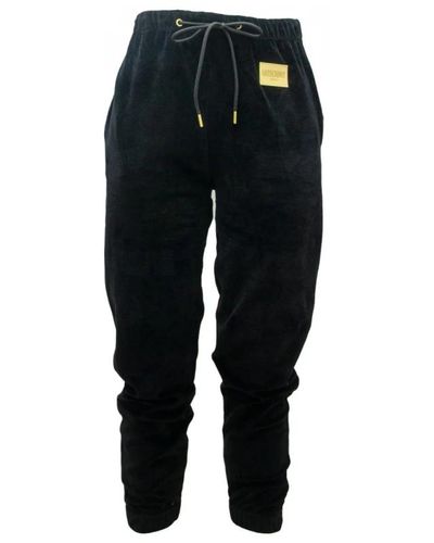 Moschino Pantaloni neri in cotone elasticizzati - Nero