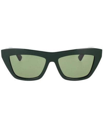 Bottega Veneta Gafas de sol de acetato verde con lentes a juego