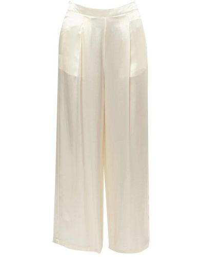 Erika Cavallini Semi Couture Wide Trousers - Natural