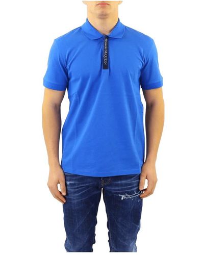 Alexander McQueen Polo Shirts - Blue