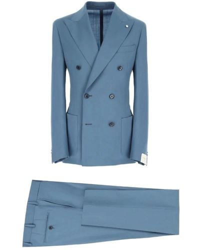 L.B.M. 1911 Double Breasted Suits - Blue