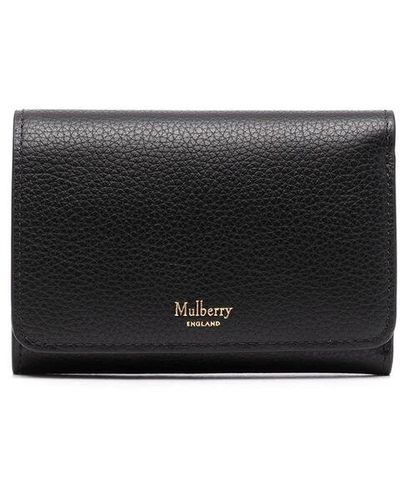 Mulberry Klassische schwarze lederbrieftasche