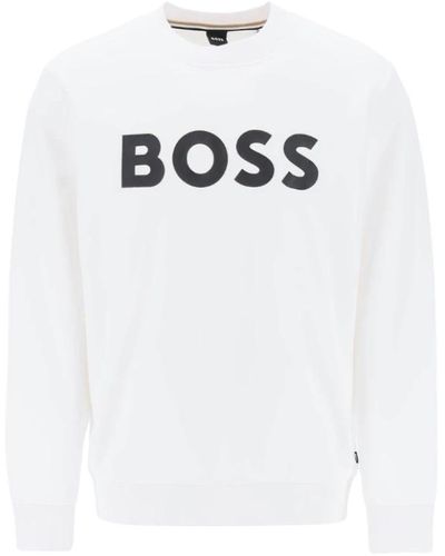 BOSS Rundhalsausschnitt sweatshirt - Weiß