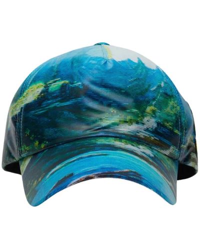 Duvetica Cappelli con stampa verde di stile - aw22 - Blu